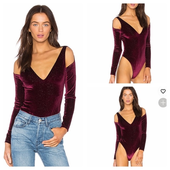 h:ours Tops - H:ours X revolve ivy bodysuit in Bordeaux